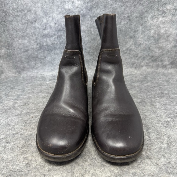 LL Bean‎ Vintage Chelsea Leather Boots Womens Size 9.5M Brown Ankle Work Slip On - Picture 2 of 10